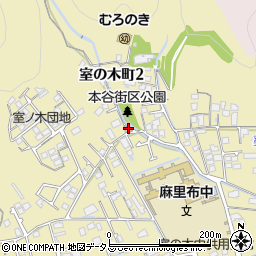 本谷自治会館周辺の地図