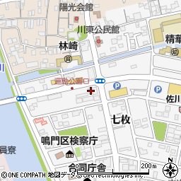 徳島県鳴門市撫養町立岩七枚56周辺の地図