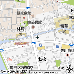 徳島県鳴門市撫養町立岩七枚40周辺の地図