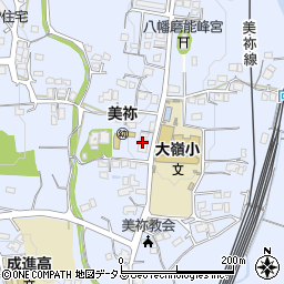 美祢市役所　大嶺学校給食共同調理場周辺の地図