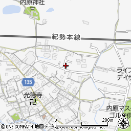 和歌山県和歌山市内原周辺の地図