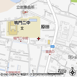 徳島県鳴門市撫養町立岩（原田）周辺の地図