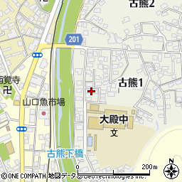 山口県教職員古熊住宅周辺の地図