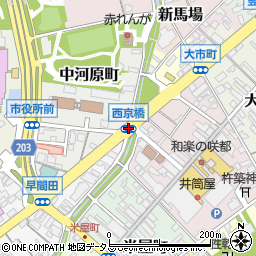 西京橋周辺の地図