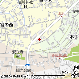 徳島県鳴門市撫養町北浜宮の東21周辺の地図