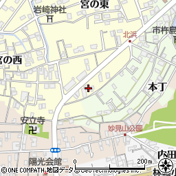 徳島県鳴門市撫養町北浜宮の東21-26周辺の地図