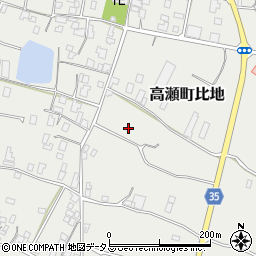 香川県三豊市高瀬町比地周辺の地図
