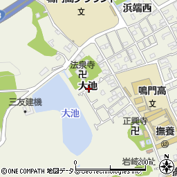 徳島県鳴門市撫養町斎田大池周辺の地図