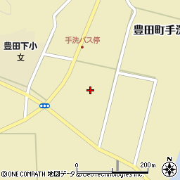 山口県下関市豊田町大字手洗263周辺の地図