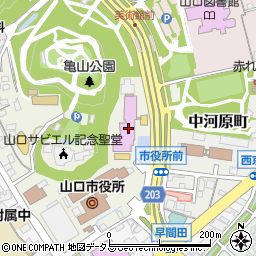 山口県立美術館周辺の地図