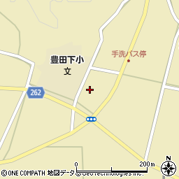 山口県下関市豊田町大字手洗周辺の地図