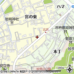徳島県鳴門市撫養町北浜宮の東20周辺の地図
