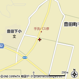 山口県下関市豊田町大字手洗271周辺の地図