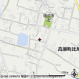 香川県三豊市高瀬町比地2076周辺の地図