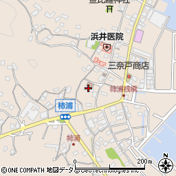 柿浦会館周辺の地図