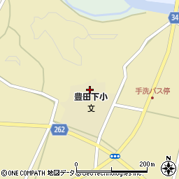 山口県下関市豊田町大字手洗303周辺の地図