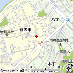徳島県鳴門市撫養町北浜宮の東16-3周辺の地図