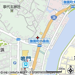 徳島県鳴門市撫養町小桑島前組128周辺の地図