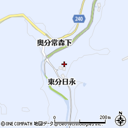 山口県美祢市大嶺町東分日永2429周辺の地図