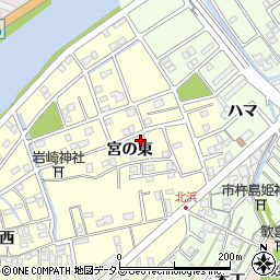 徳島県鳴門市撫養町北浜宮の東143周辺の地図