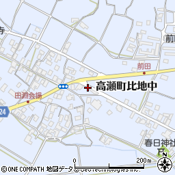 香川県三豊市高瀬町比地中2208周辺の地図