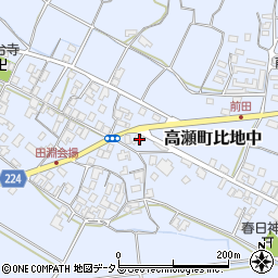 香川県三豊市高瀬町比地中2210周辺の地図