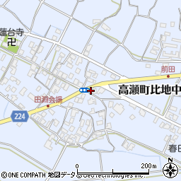 香川県三豊市高瀬町比地中2206周辺の地図