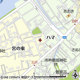 徳島県鳴門市撫養町北浜宮の東13周辺の地図
