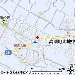 香川県三豊市高瀬町比地中2205周辺の地図