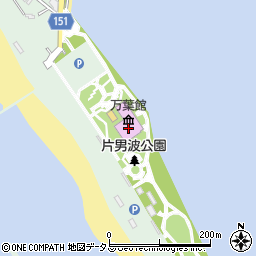 和歌山市片男波公園健康館体育館周辺の地図