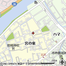 徳島県鳴門市撫養町北浜宮の東115-1周辺の地図