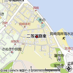 徳島県鳴門市撫養町岡崎二等道路東周辺の地図