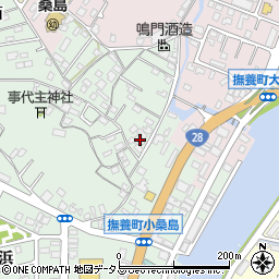 徳島県鳴門市撫養町小桑島日向谷79周辺の地図