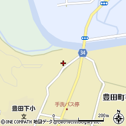 山口県下関市豊田町大字手洗69周辺の地図