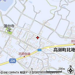香川県三豊市高瀬町比地中2187周辺の地図