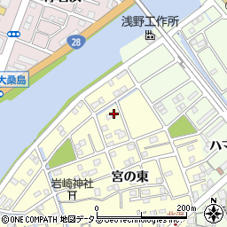 徳島県鳴門市撫養町北浜宮の東57周辺の地図
