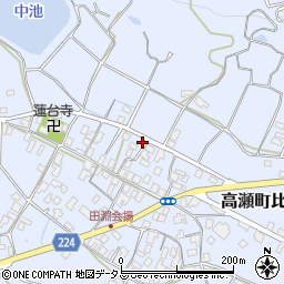 香川県三豊市高瀬町比地中2176周辺の地図