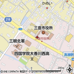 三豊市役所　建設経済部住宅課周辺の地図