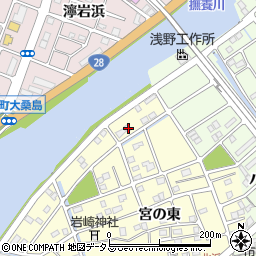 徳島県鳴門市撫養町北浜宮の東42周辺の地図