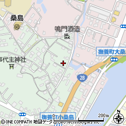 徳島県鳴門市撫養町小桑島日向谷103周辺の地図