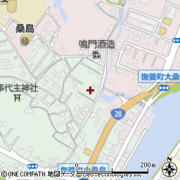 徳島県鳴門市撫養町小桑島日向谷104周辺の地図