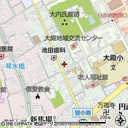 萩山口信用金庫竪小路支店周辺の地図