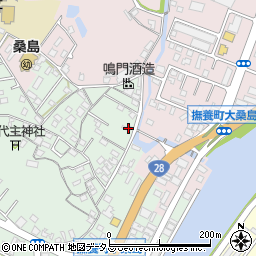 徳島県鳴門市撫養町小桑島日向谷109周辺の地図
