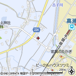香川県三豊市高瀬町比地中1357周辺の地図
