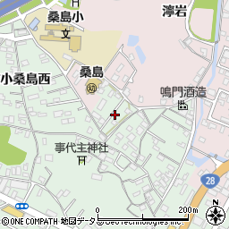 徳島県鳴門市撫養町小桑島日向谷156周辺の地図