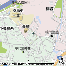徳島県鳴門市撫養町小桑島日向谷161-3周辺の地図