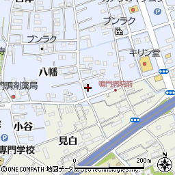 徳島県鳴門市撫養町黒崎八幡69周辺の地図