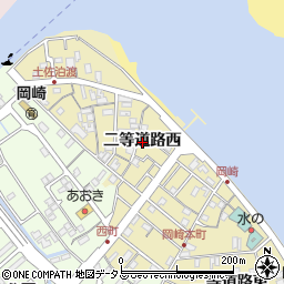 徳島県鳴門市撫養町岡崎二等道路西周辺の地図