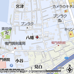 徳島県鳴門市撫養町黒崎八幡82-6周辺の地図