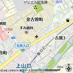 山口金古曽郵便局周辺の地図